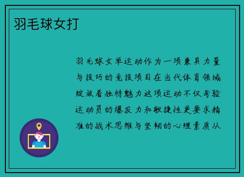羽毛球女打